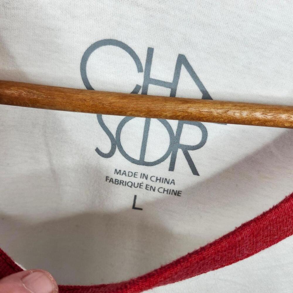 CHASOR Sleepy Morning Coffee Dog Walk Raglan Tee - Size L - Picture 3 of 6